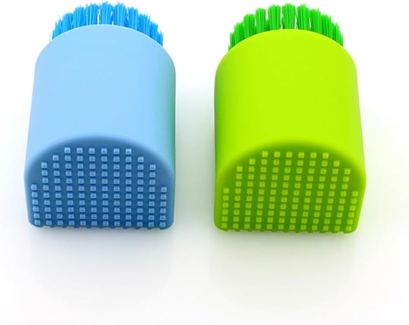 فرشاة غسيل ملابس صغيرة بشعيرات النايلون أداة تنظيف متعددة الوظائف للغسيل والأحذية باللون الأزرق - Image 1